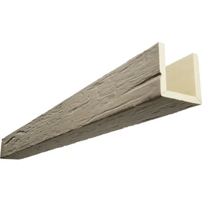 Ekena Millwork Hand Hewn Timberthane Faux Wood 3-sided Ceiling Beam (u-beam) In Premium Hickory