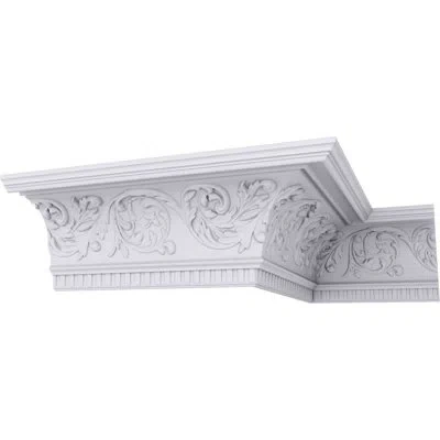 Ekena Millwork Harvest Cove Crown Moulding In White