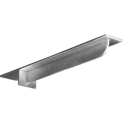 Ekena Millwork Heaton Hidden Support Bracket In Unfinished Steel