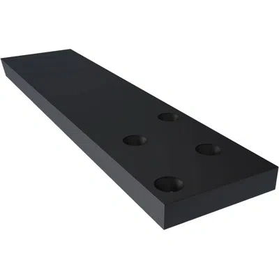 Ekena Millwork Hidden Floating Steel Heavy Duty Bracket In Powder Coated Black