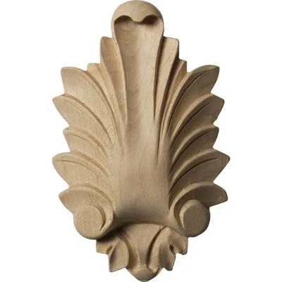 Ekena Millwork Hillsborough 3 7/8"h X 2 1/4"w X 3/4"d Small Rosette Center In Brown