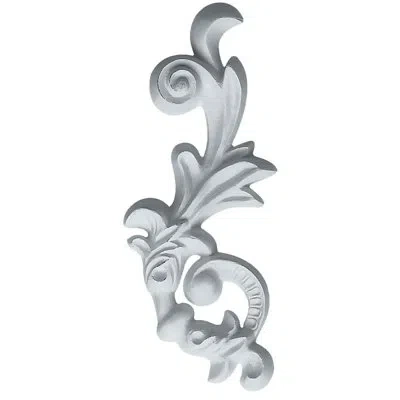 Ekena Millwork Hillsborough 6 1/4"h X 2 1/2"w X 5/8"d Onlay Left In White