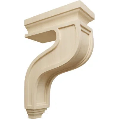 Ekena Millwork Hollow Back Corbel In Rubberwood