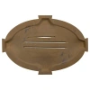 Ekena Millwork Horizontal Oval Gable Vent With Keystones, Functional In White