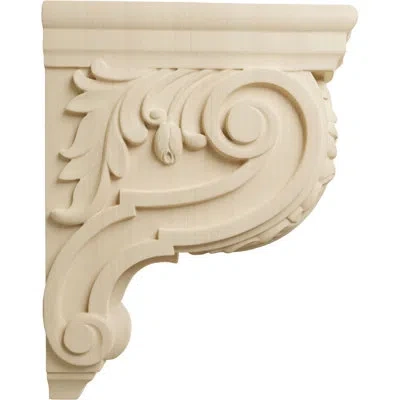 Ekena Millwork Hudson Acanthus Wood Corbel In Rubberwood