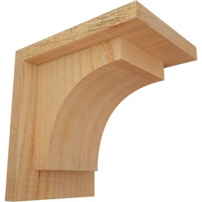 Ekena Millwork Huntington Corbel W/backplate In Douglas Fir,rough Sawn