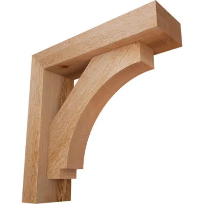 Ekena Millwork Imperial Block Bracket W/ Offset Brace In Western Red Cedar