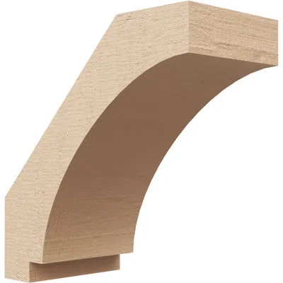 Ekena Millwork Imperial Rough Cedar Timberthane Knee Brace In Primed Tan