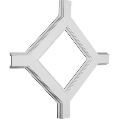Ekena Millwork Inner Diamond Intersection For 5" Traditional Coffered Ceiling System In White