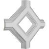 Ekena Millwork Inner Diamond Intersection For 8" Deluxe Coffered Ceiling System (kit) In Gray