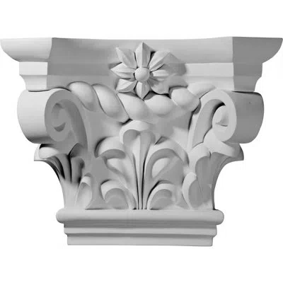 Ekena Millwork Kendall Capital (fits Pilasters Up To 10 1/8"w X 1 1/4"d) (2-pack) In White