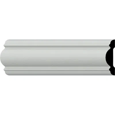 Ekena Millwork Kepler 4 3/4" H X 94 1/2" W X 1 1/4" D Chair Rail In White