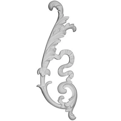 Ekena Millwork Kirke 6 1/4” H X 13” W X 3/4” D Onlay Left In White