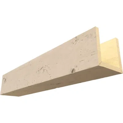 Ekena Millwork Knotty Pine Endurathane Faux Wood 3-sided Ceiling Beam (u-beam) In Driftwood
