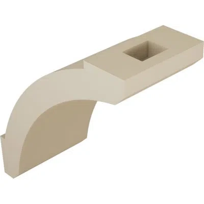 Ekena Millwork Lafayette Signature Urethane Knee Brace, Primed Tan