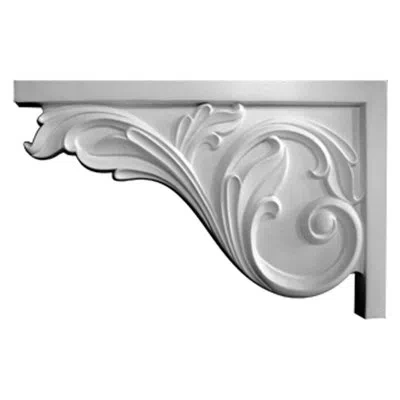 Ekena Millwork Large Acanthus Stair Bracket, Left In Unfinished