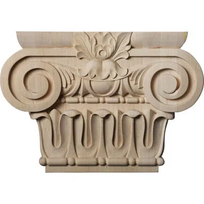 Ekena Millwork Large Bradford Roman Ionic Capital (fits Pilasters Up To 6 1/4"w X 2"d) In Lindenwood