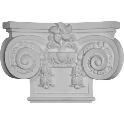 Ekena Millwork Large Empire Capital With Necking (fits Pilasters Up To 10 3/4"w X 7/8"d) (2-pack) In White