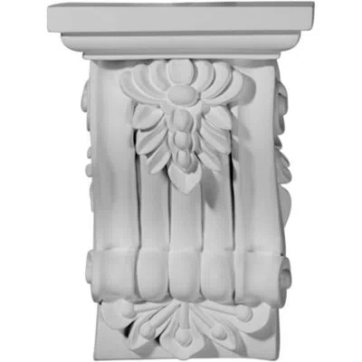 Ekena Millwork Leandros Fluted Leaf Corbel In Off-white