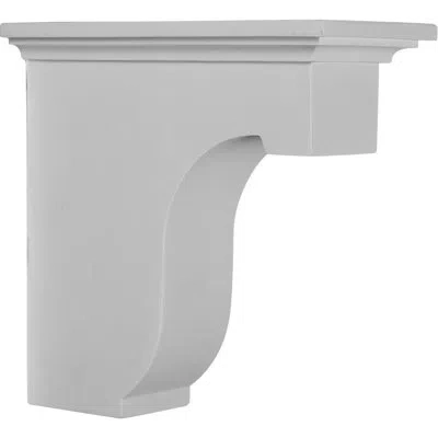 Ekena Millwork Legacy 10'' H X 4.875'' W X 10'' D Urethane Bracket (set Of 2) In Gray