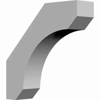 Ekena Millwork Legacy 12'' H X 3'' W X 12'' D Urethane Bracket (set Of 4) In White