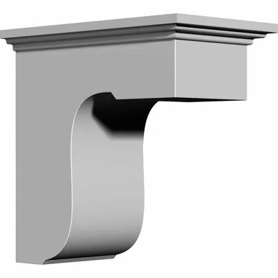 Ekena Millwork Legacy 8'' H X 4.875'' W X 8'' D Urethane Bracket (set Of 2) In White
