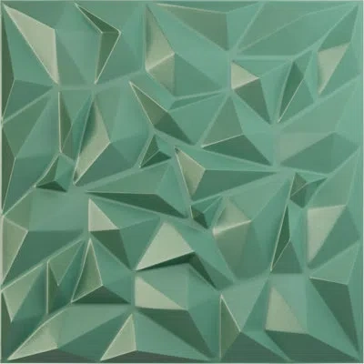 Ekena Millwork Leto Endurawall Decorative 3d Wall Panel In Universal Pearl Metallic Sea Mist