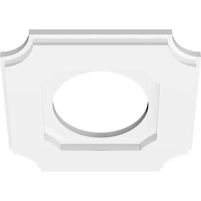 Ekena Millwork Locke Architectural Grade Pvc Contemporary Ceiling Medallion In White