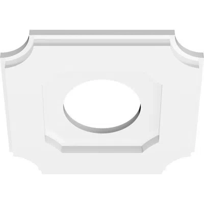 Ekena Millwork Locke Architectural Grade Pvc Contemporary Ceiling Medallion In White