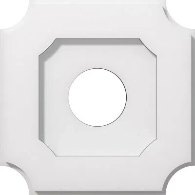 Ekena Millwork Locke Architectural Grade Pvc Contemporary Ceiling Medallion In White