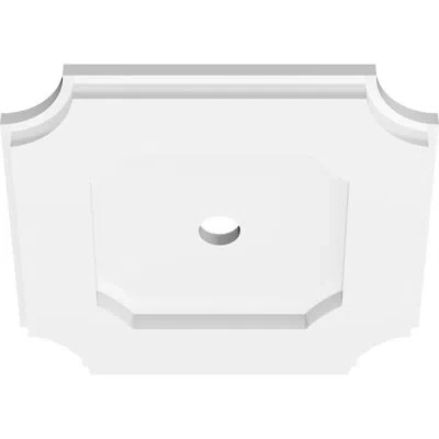 Ekena Millwork Locke Architectural Grade Pvc Contemporary Ceiling Medallion In White