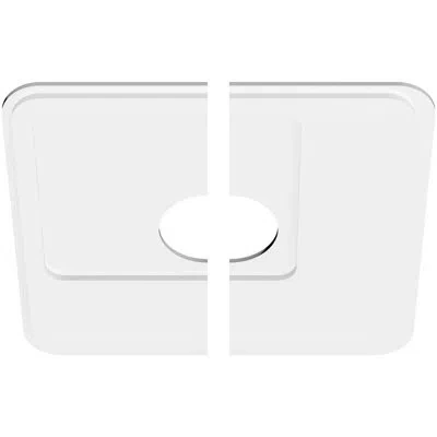 Ekena Millwork Lucan Architectural Grade Pvc Contemporary Ceiling Medallion, Two Piece