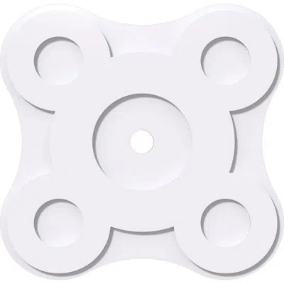 Ekena Millwork Luna Architectural Grade Pvc Contemporary Ceiling Medallion