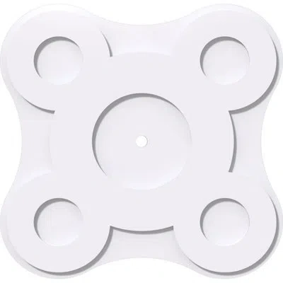 Ekena Millwork Luna Architectural Grade Pvc Contemporary Ceiling Medallion