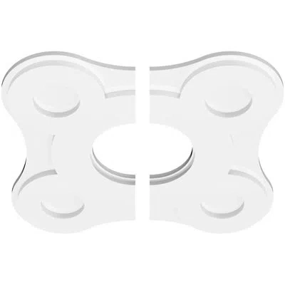 Ekena Millwork Luna Architectural Grade Pvc Contemporary Ceiling Medallion, Two Piece