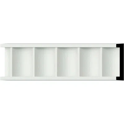 Ekena Millwork Lyon 3"h X 94 1/2"w X 5/8"d Fluted Chair Rail In White