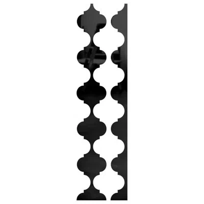 Ekena Millwork Marrakesh Adjustable Acrylic Decorative Slat Wall Panel Kit (12-pack) In Black