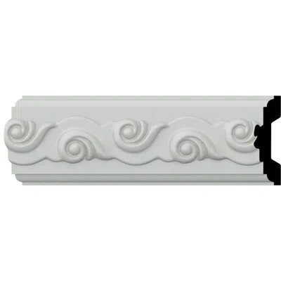 Ekena Millwork Marseille 3 1/8" H X 94 1/2" W X 1" D Chair Rail In White
