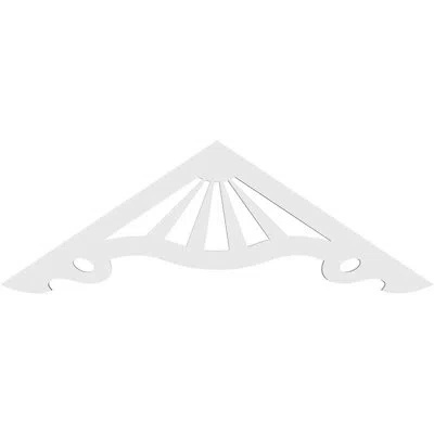Ekena Millwork Marshall Architectural Grade Pvc Gable Peditment (4/12) Pitch In White