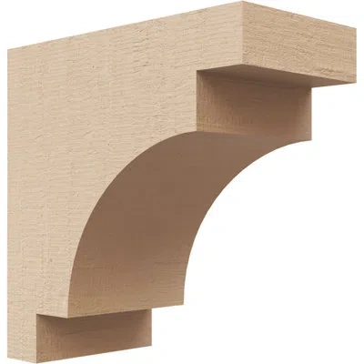 Ekena Millwork Mediterranean Rough Cedar Woodgrain Timberthane Corbel, Primed Tan In Brown