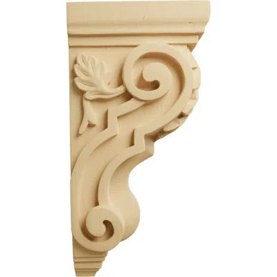 Ekena Millwork Medium Traditional Acanthus Corbel In Alder