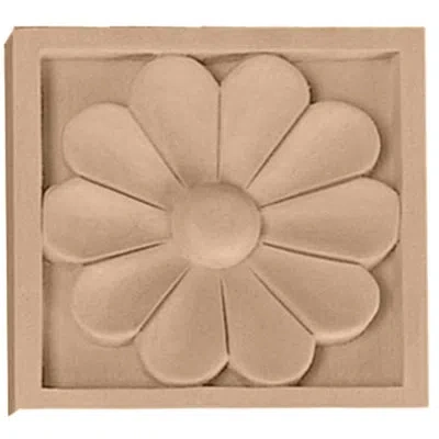 Ekena Millwork Medway 3"h X 3"w X 5/8"d Small Rosette In Light Brown