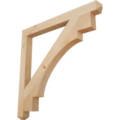 Ekena Millwork Merced Craftsman Bracket In Douglas Fir (smooth)