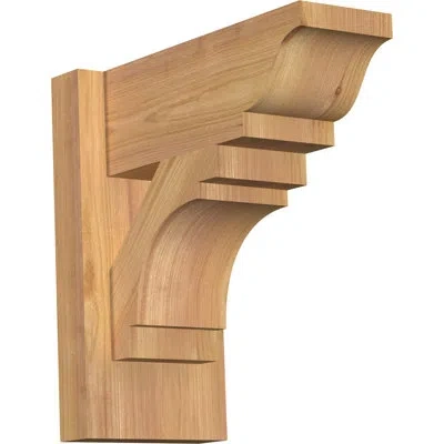 Ekena Millwork Merced Traditional Outlooker In W Western Red Cedar (rough Sawn)