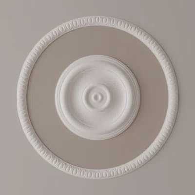 Ekena Millwork Middlesborough Egg & Dart Ceiling Ring Kit In White