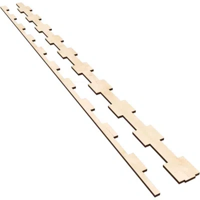 Ekena Millwork Midland Adjustable Wood Decorative Slat Wall Panel Kit