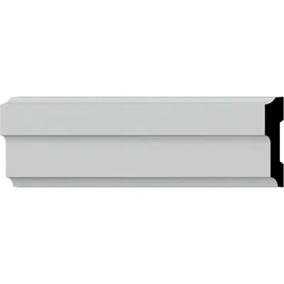 Ekena Millwork Milton 3" H X 96" W X 5/8" D Chair Rail In White