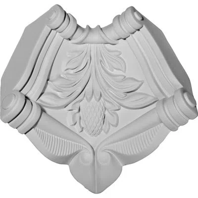 Ekena Millwork Monique 4 3/4"h X 3 5/8"d Inside Corner For Moulding Profiles In White
