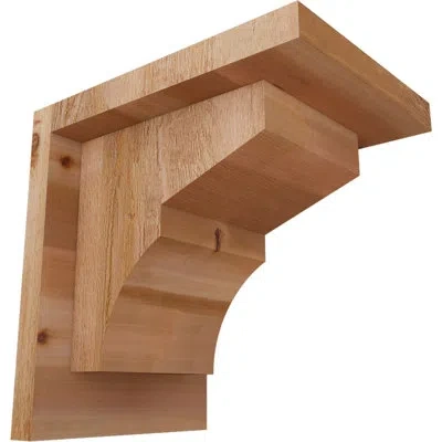Ekena Millwork Monterey Corbel W/backplate In Western Red Cedar,rough Sawn