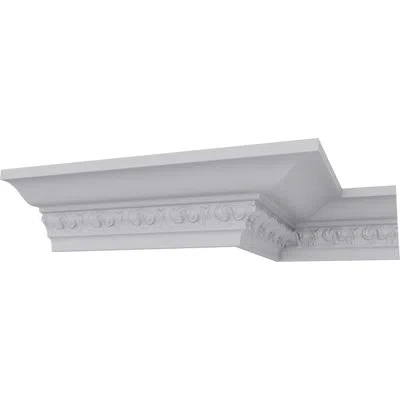 Ekena Millwork Nadia 3"h X 96 1/8"w X 4"d Crown Moulding In White